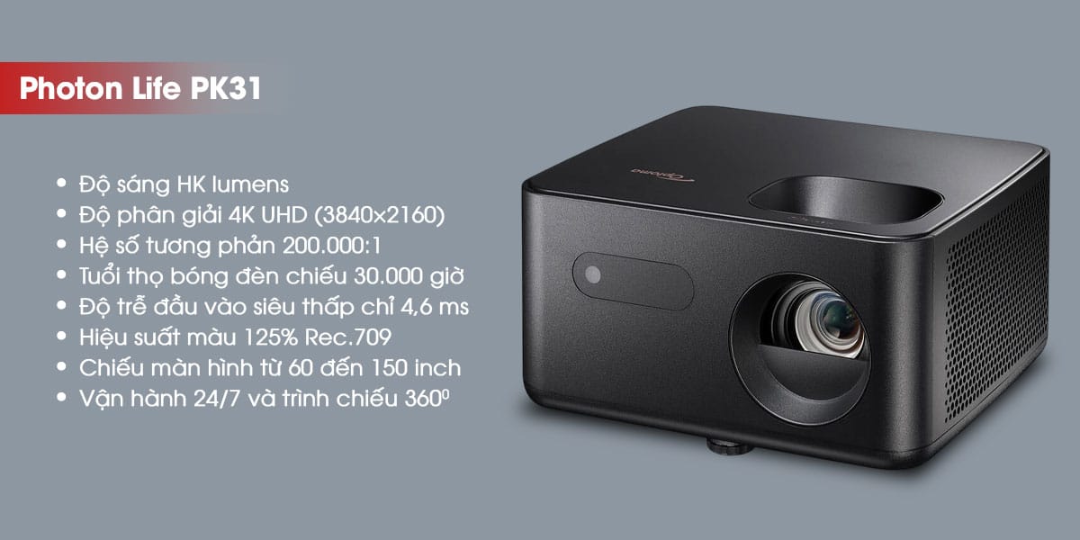 Optoma Photon Life PK31 4K UHD 3LED